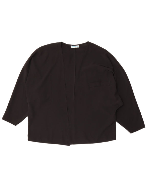 Vintage Womens Relaxed Fit Cardigan Top IT 46 Large Black Acetate