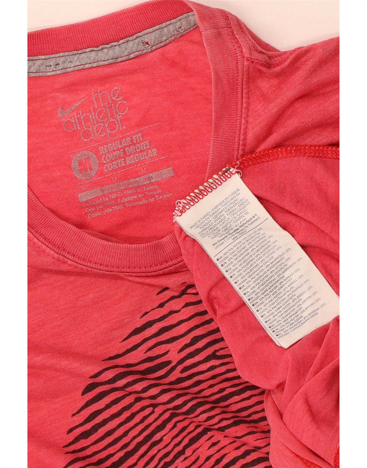 Nike Mens Regular Fit Graphic T-Shirt Top Medium Red Polyester