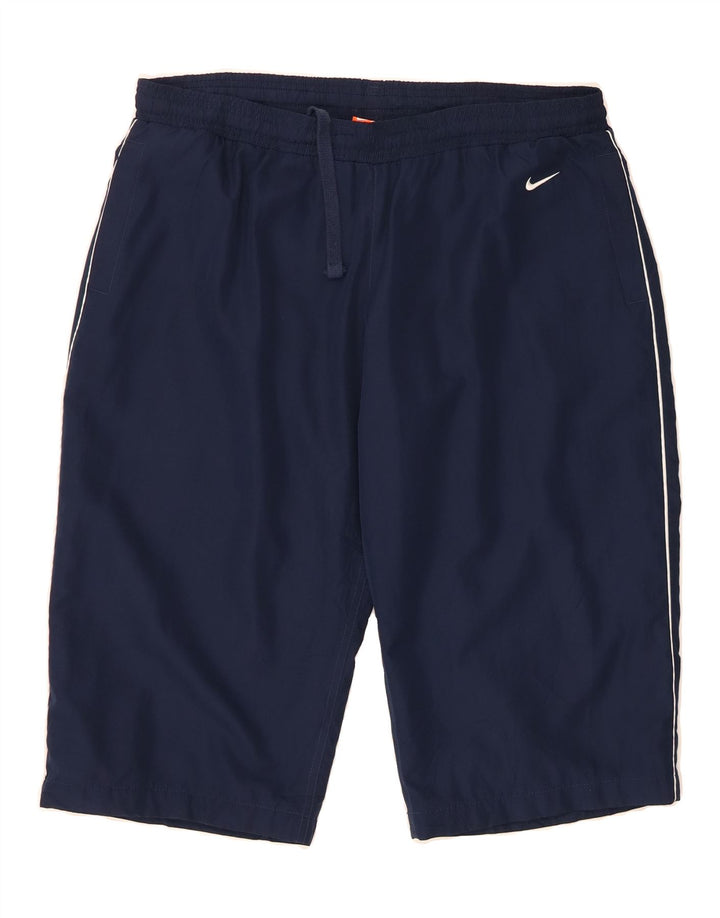 NIKE Womens Sport Shorts UK 16 Large  Navy Blue Polyester Vintage Nike and Second-Hand Nike from Messina Hembry 