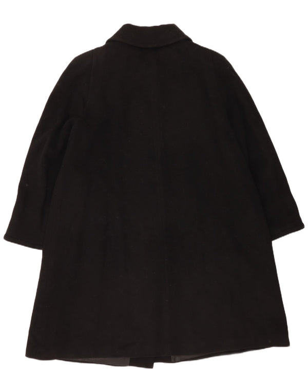 Luisa Spagnoli Womens Overcoat UK 14 Medium Black Virgin Wool