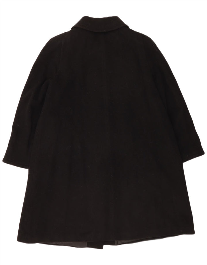 Luisa Spagnoli Womens Overcoat UK 14 Medium Black Virgin Wool