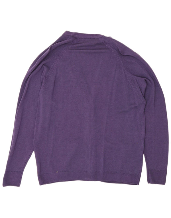 Classics Womens Cardigan Sweater UK 16 Large Purple Wool