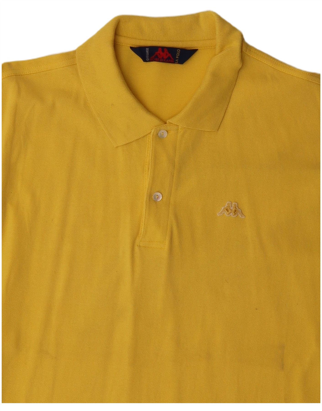 KAPPA Mens Polo Shirt 2XL Yellow Cotton