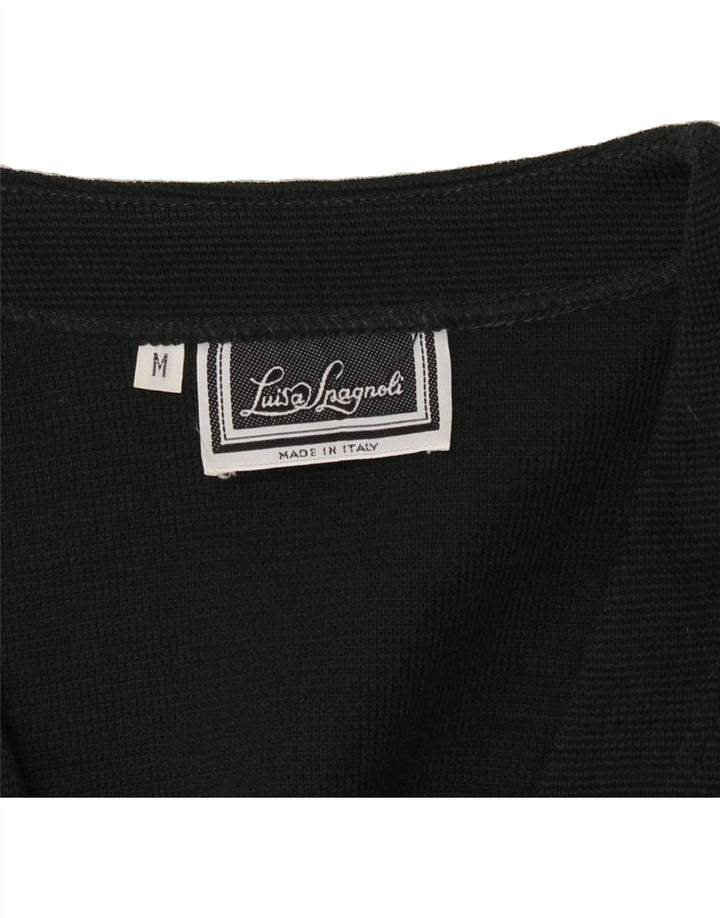 LUISA SPAGNOLI Womens Oversized Cardigan Sweater UK 14 Medium Green Vintage Luisa Spagnoli and Second-Hand Luisa Spagnoli from Messina Hembry 