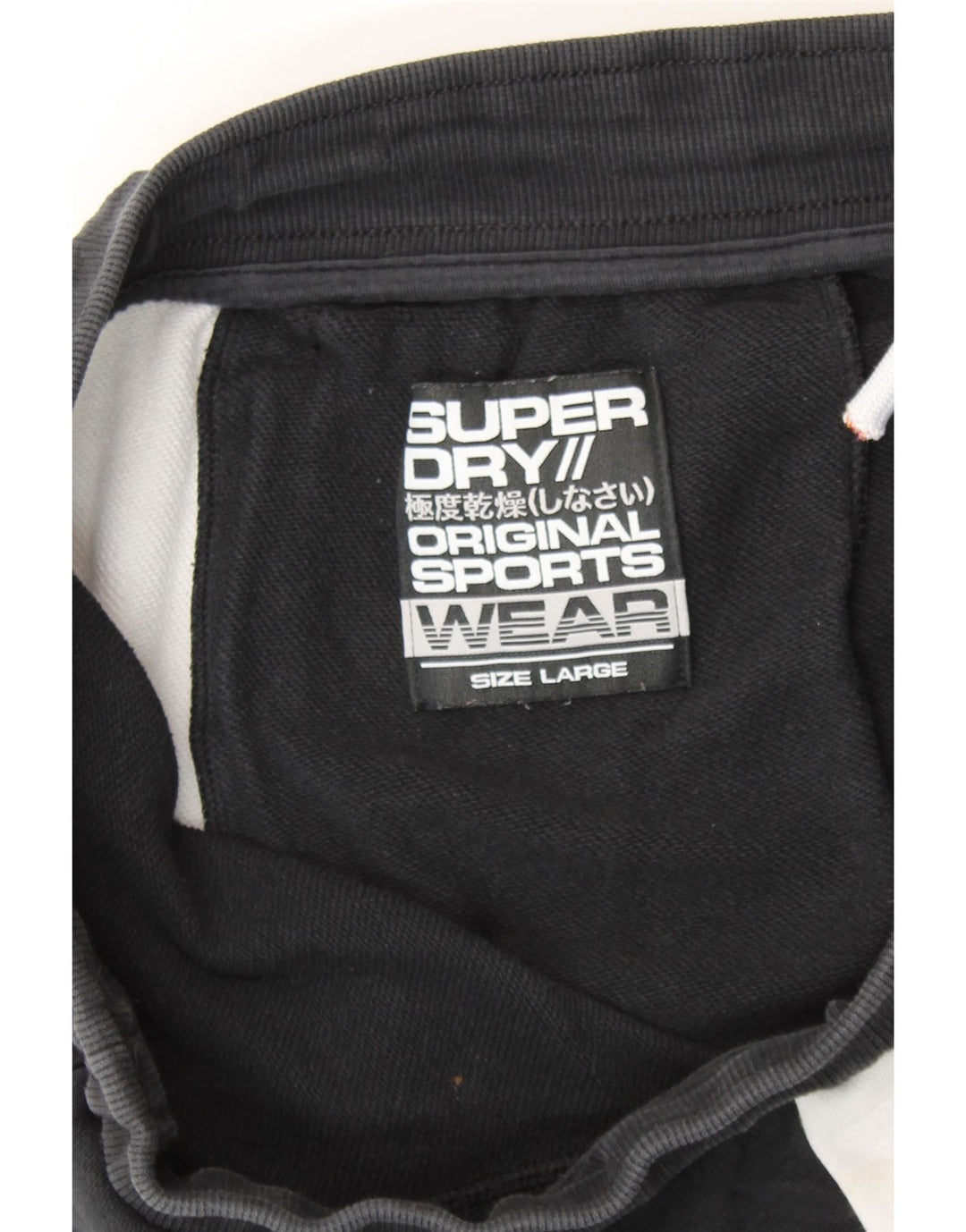 SUPERDRY Mens Graphic Sport Shorts Large  Black Colourblock Cotton