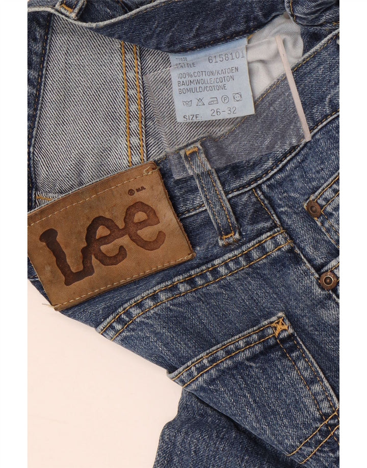 Lee Womens Straight Jeans W26 L32 Blue Cotton