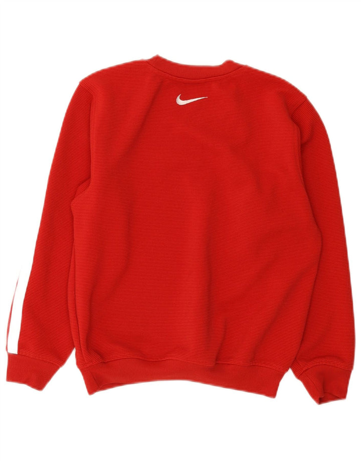 Nike Boys Sweatshirt Jumper 9-10 Years Small Red Polyester