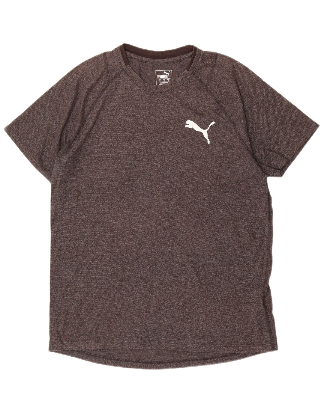 PUMA Mens Graphic T-Shirt Top Medium Grey Flecked Cotton
