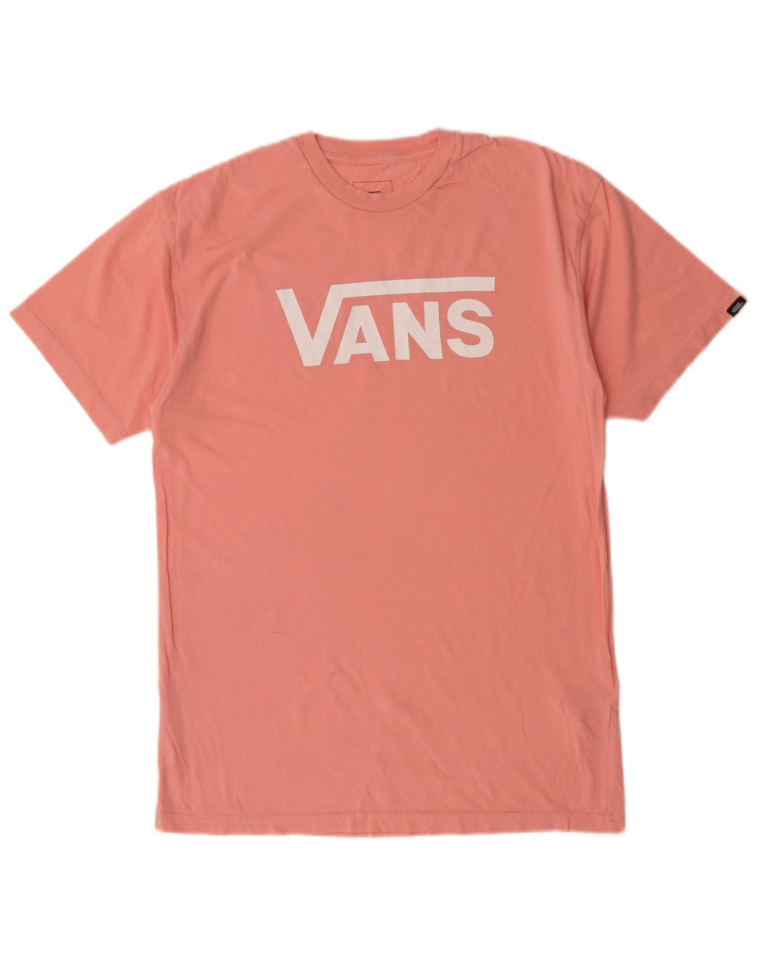 VANS Mens Classic Fit Graphic T-Shirt Top Medium Pink Cotton