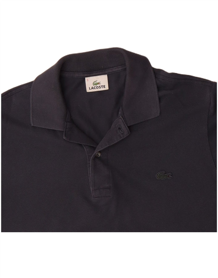 LACOSTE Mens Polo Shirt Size 3 Small Grey Cotton