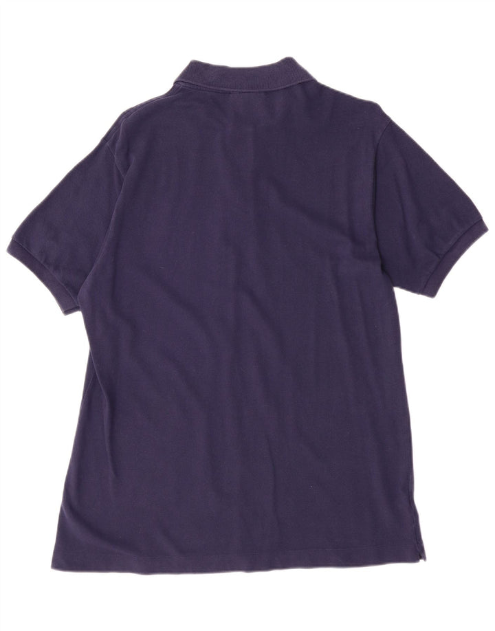 Lacoste Mens Polo Shirt Size 4 Medium Navy Blue Cotton