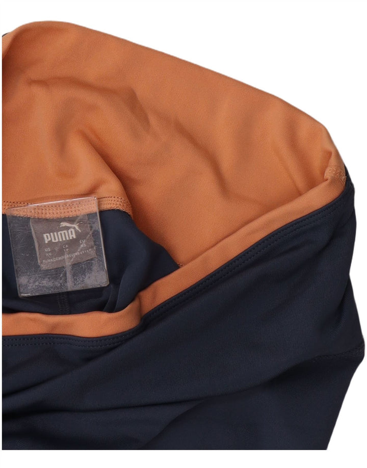 PUMA Womens Graphic Leggings UK 4 XS Navy Blue