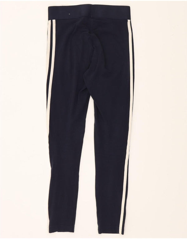 Adidas Womens Leggings UK 4/6 XS Navy Blue Cotton