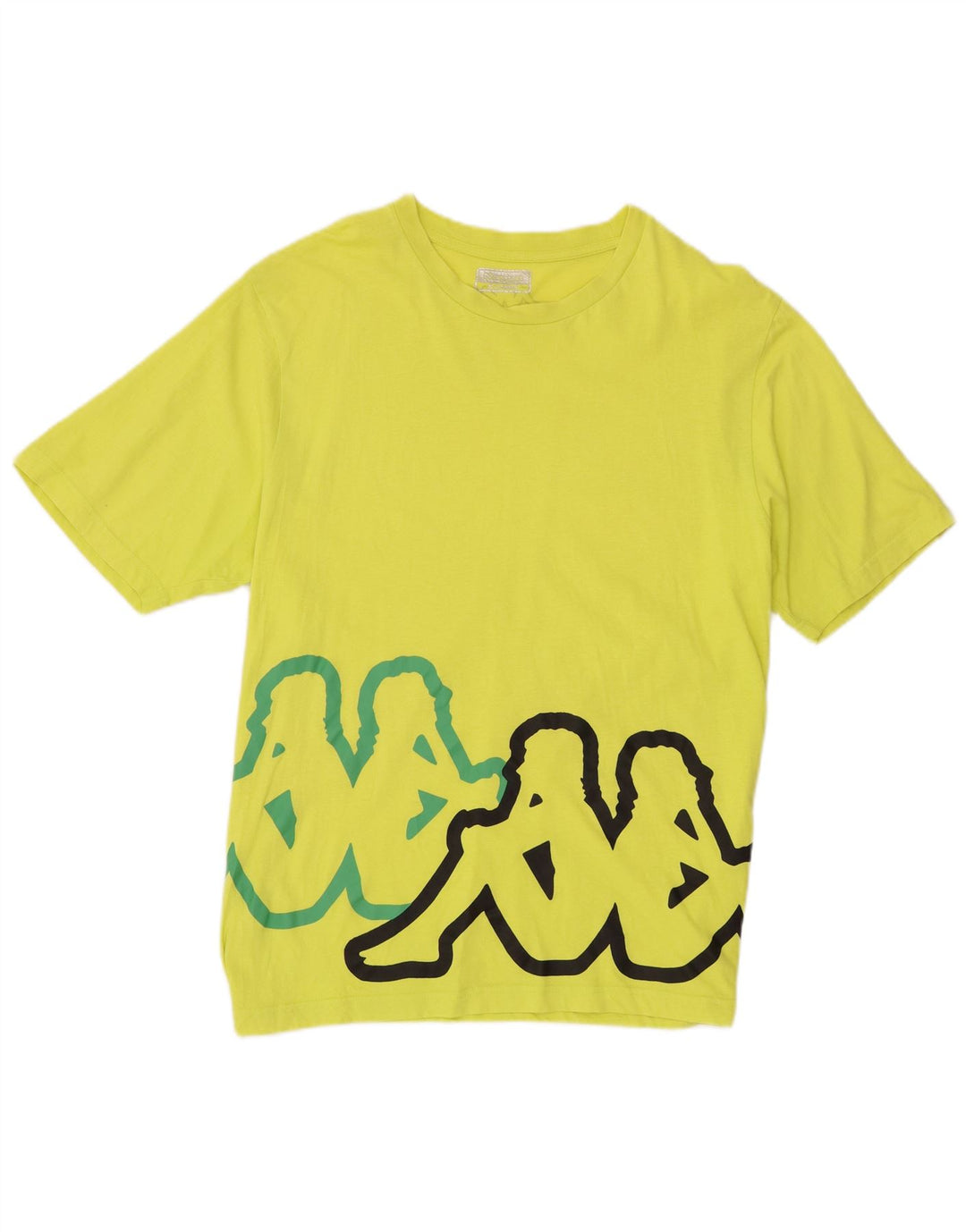 Kappa Mens Graphic T-Shirt Top XL Yellow