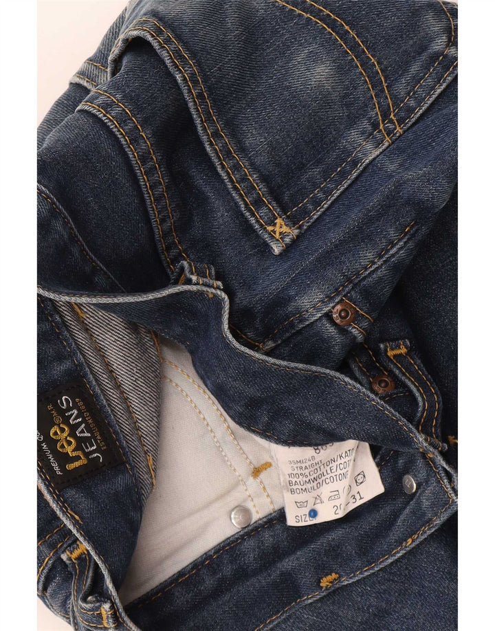 Lee Womens Straight Jeans W26 L31 Blue Cotton