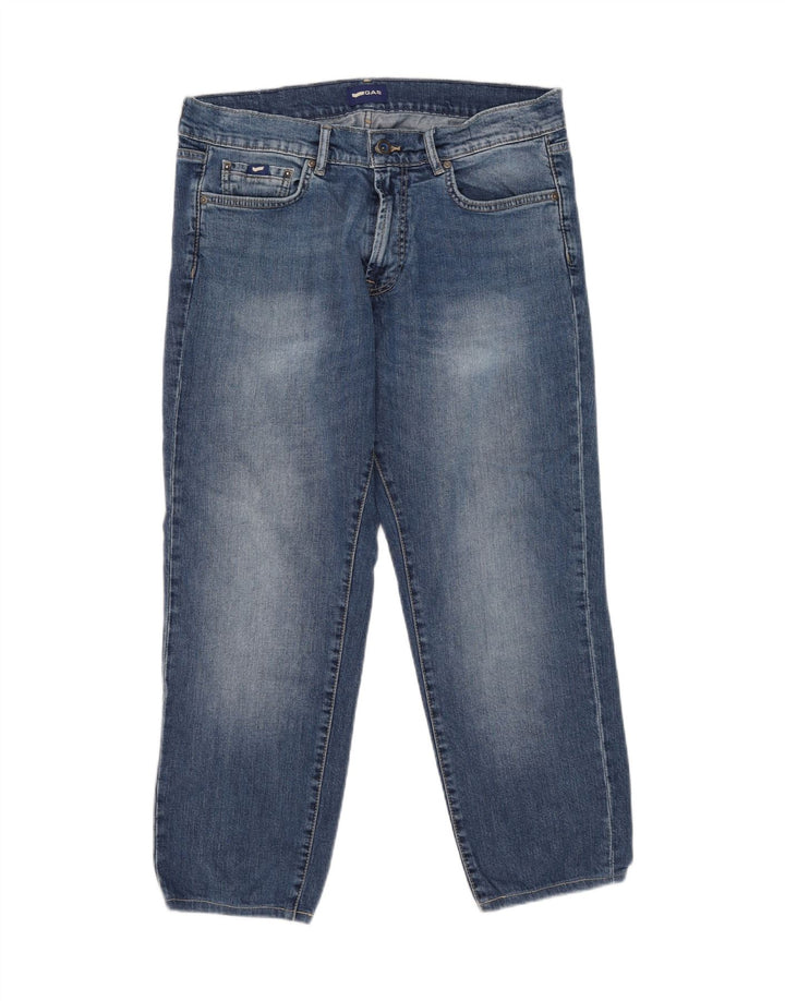 Gas Mens Cropped Jeans W33 L26 Blue Cotton