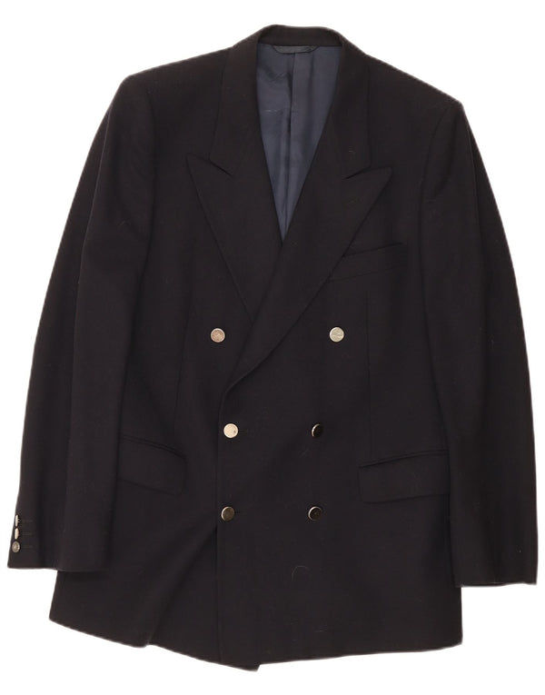 Essere Mens Double Breasted Blazer Jacket IT 50 Large Navy Blue