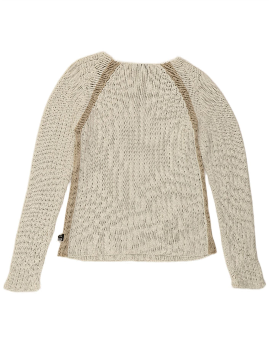 Killer Loop Womens Boat Neck Jumper Sweater UK 10 Small White Striped