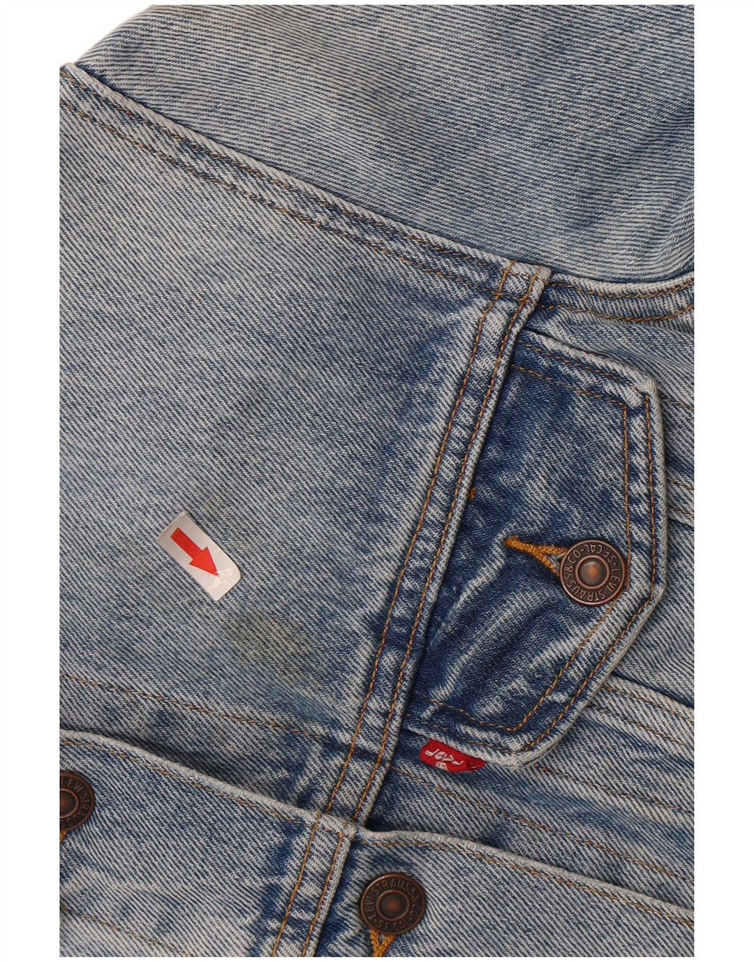 LEVI'S Womens Denim Jacket UK 10 Small Blue Cotton