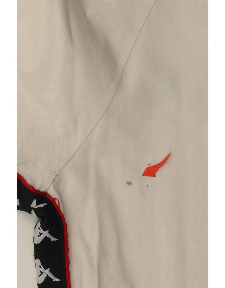 Kappa Mens Graphic T-Shirt Top Small Off White Cotton