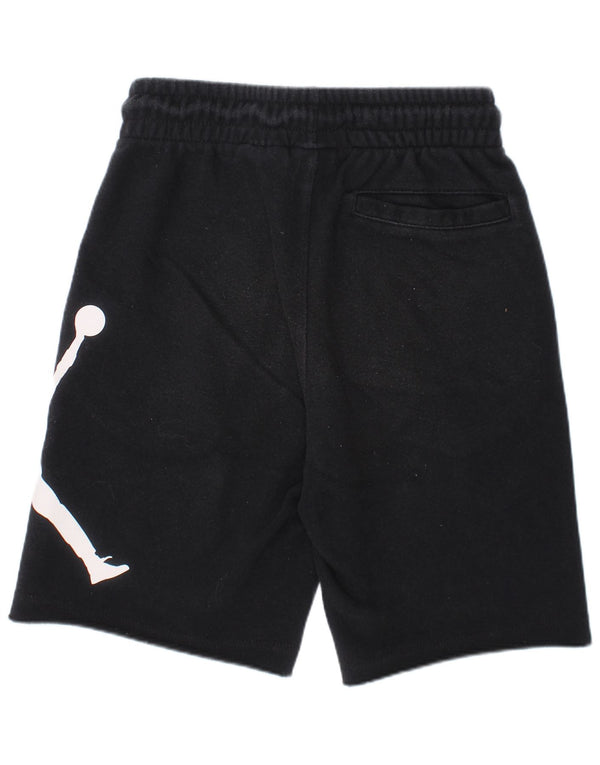 JORDAN Boys Graphic Sport Shorts 8-9 Years Small Black Cotton
