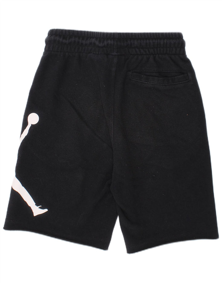 JORDAN Boys Graphic Sport Shorts 8-9 Years Small Black Cotton