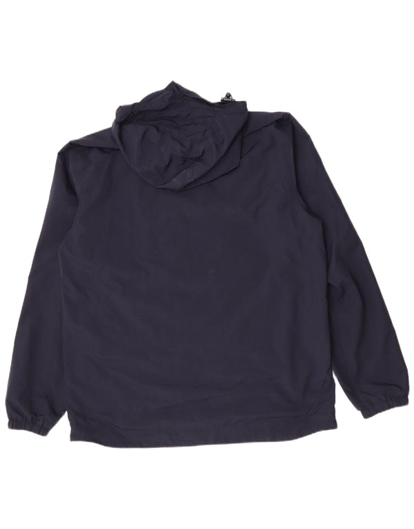 Lyle & Scott Mens Hooded Rain Jacket UK 42 XL Navy Blue Nylon