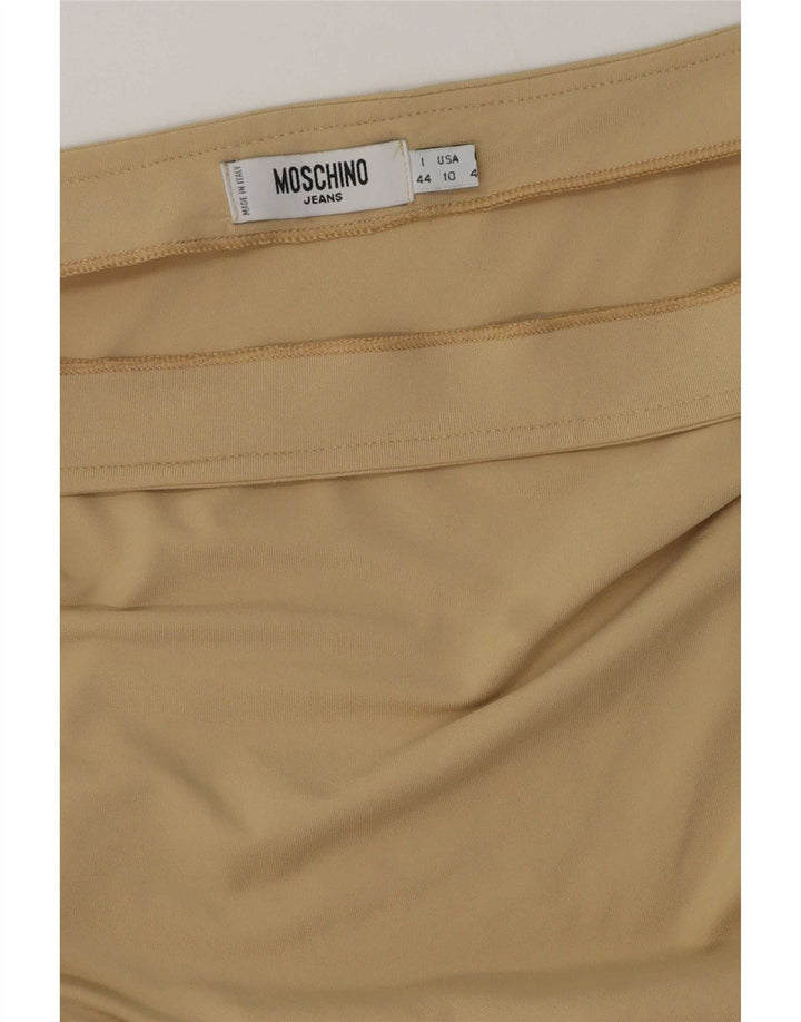 Moschino Womens Midi Skirt IT 44 Medium W30 Beige