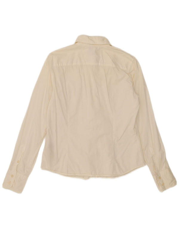 Marina Yachting Womens Shirt UK 14 Medium Off White Cotton