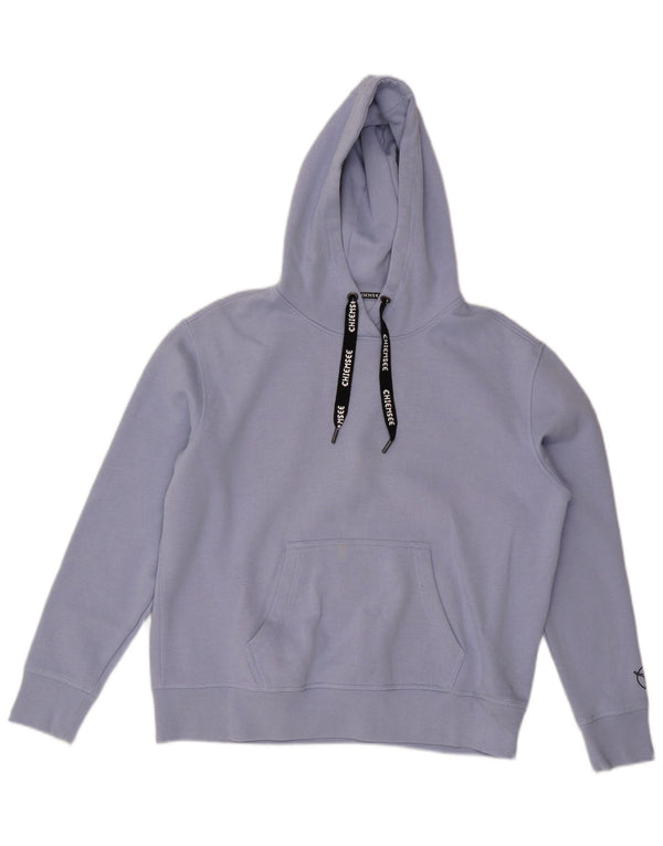 CHIEMSEE Womens Oversized Hoodie Jumper UK 16 Large Blue Cotton