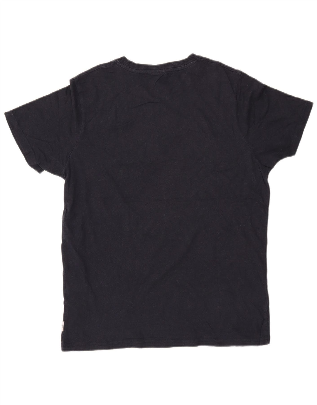 JACK & JONES Mens Graphic T-Shirt Top Medium Navy Blue Cotton