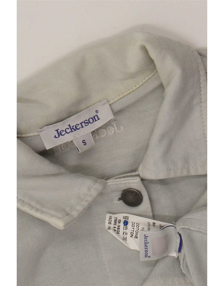 Jeckerson Womens Bomber Jacket UK 10 Small Blue Cotton