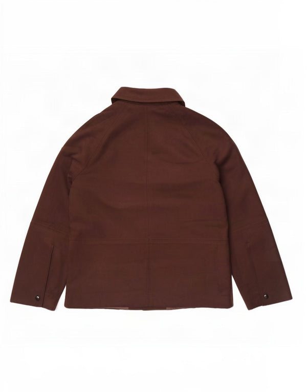 Marks & Spencer Womens 4 Button Blazer Jacket UK 10 Small Brown Polyester