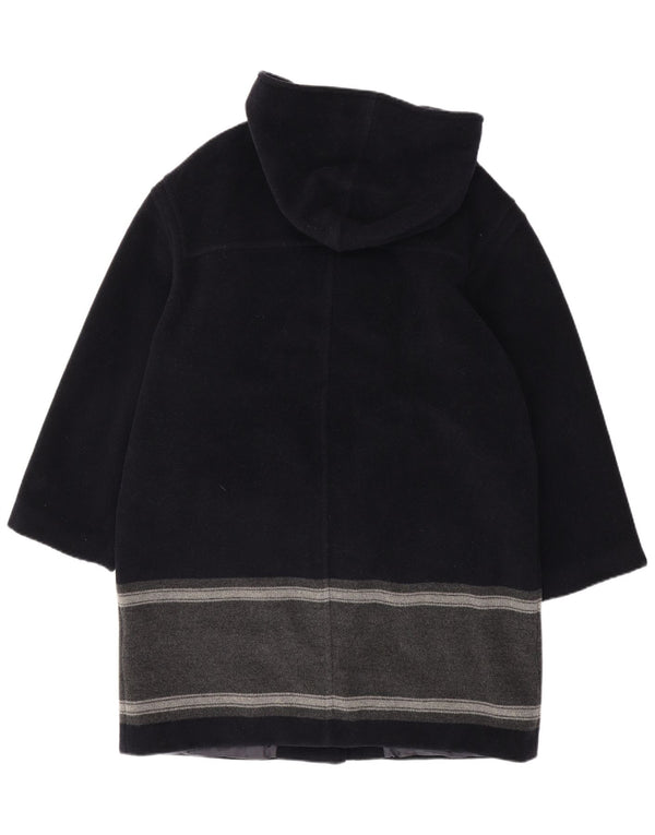 Max & Co. Womens Hooded Duffle Coat UK 14 Large Navy Blue Colourblock