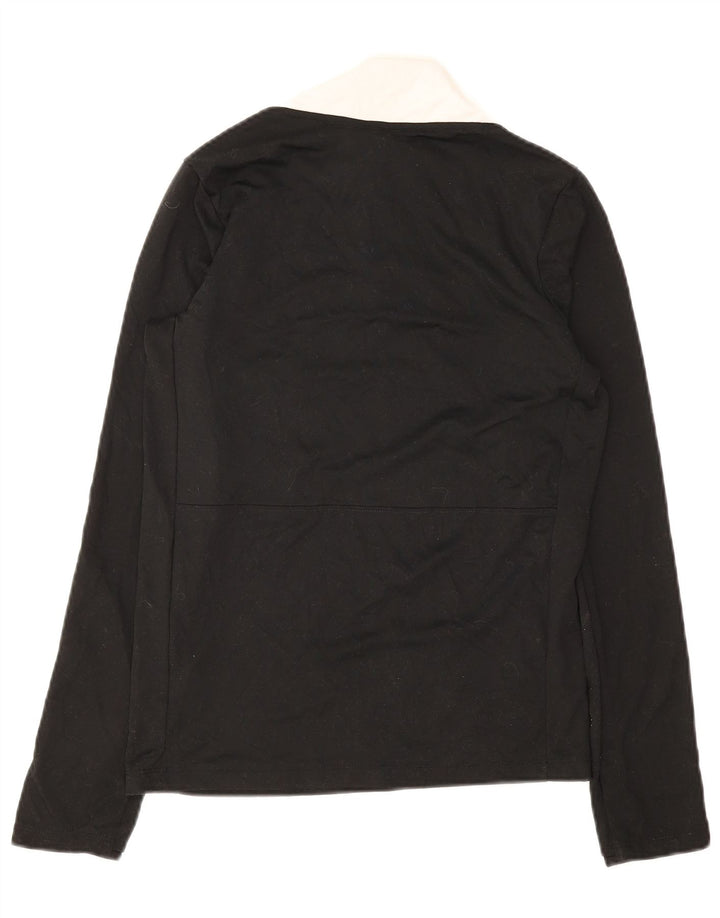 Nike Mens Graphic Zip Neck Pullover Tracksuit Top Small Black Colourblock