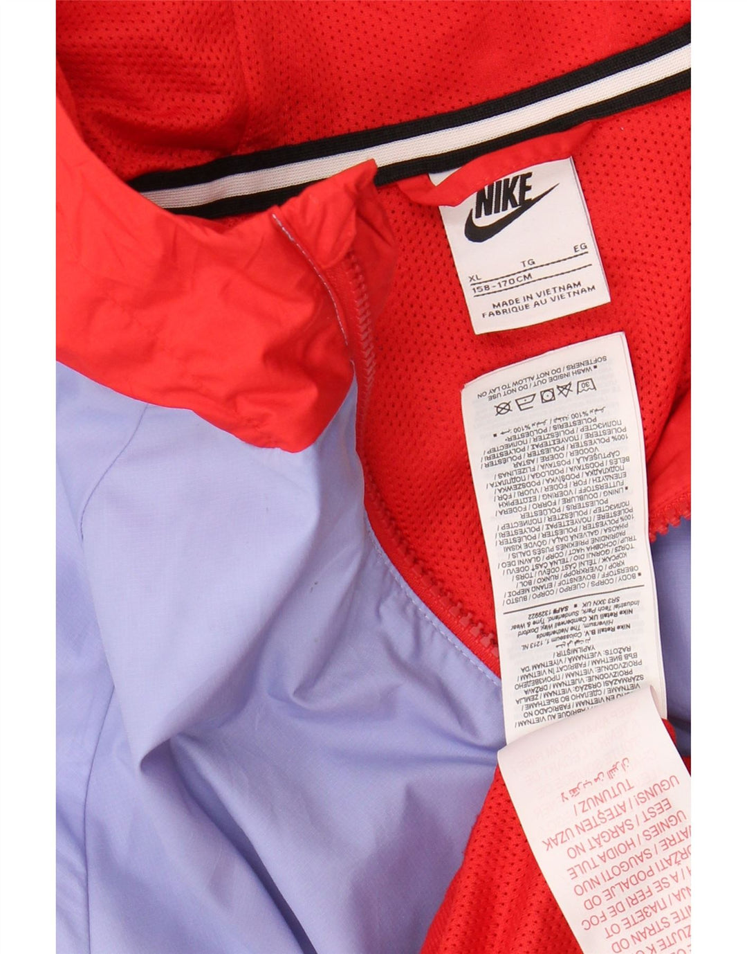 NIKE Boys Tracksuit Top Jacket 13-14 Years XL Multicoloured Colourblock