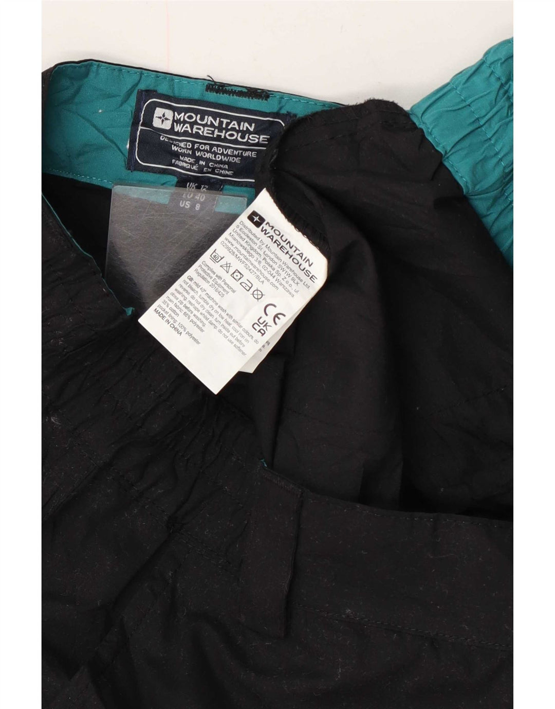 Mountain Warehouse Womens Chino Shorts UK 12 Medium W32 Black Polyester