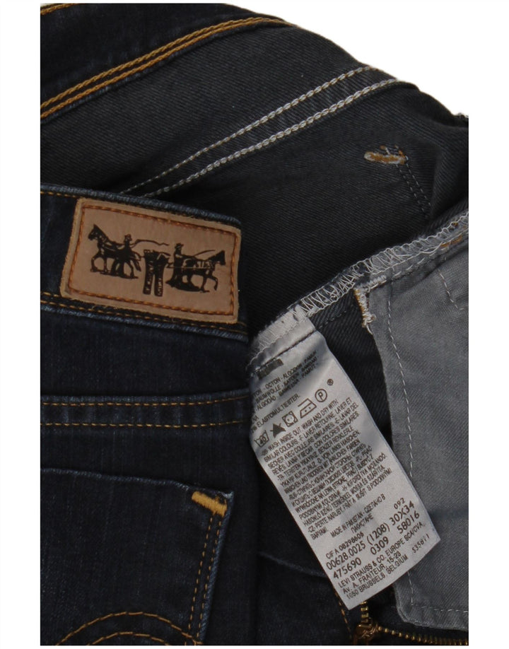 LEVI'S Mens 628 Slim Jeans W30 L34 Navy Blue Cotton