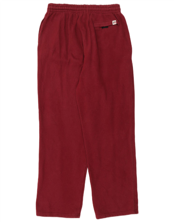 RUSSELL ATHLETIC Mens Tracksuit Trousers Large  Maroon Cotton