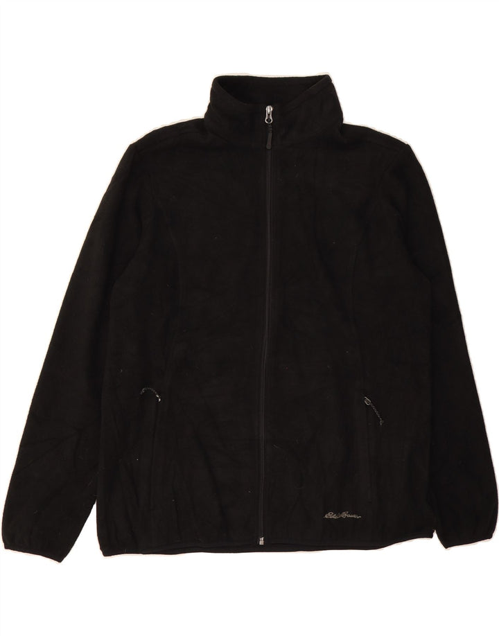 EDDIE BAUER Womens Fleece Jacket UK 18 XL Black Polyester Vintage Eddie Bauer and Second-Hand Eddie Bauer from Messina Hembry 