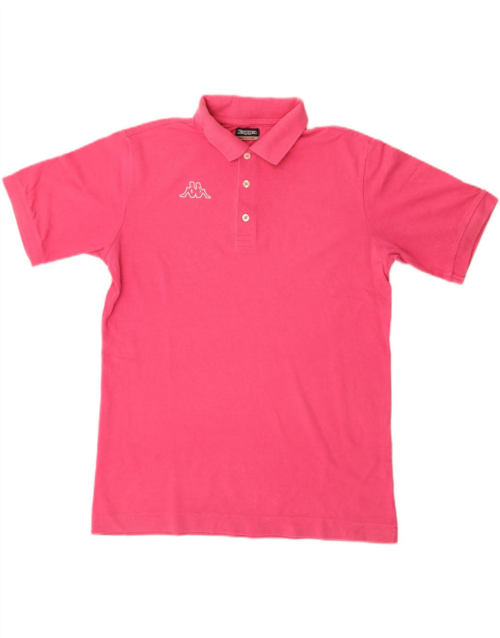 Kappa Mens Graphic Polo Shirt Medium Pink Cotton