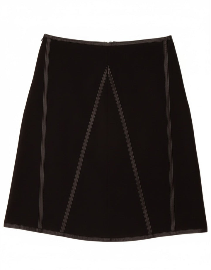 VINTAGE Womens A-Line Skirt W28 Medium  Black