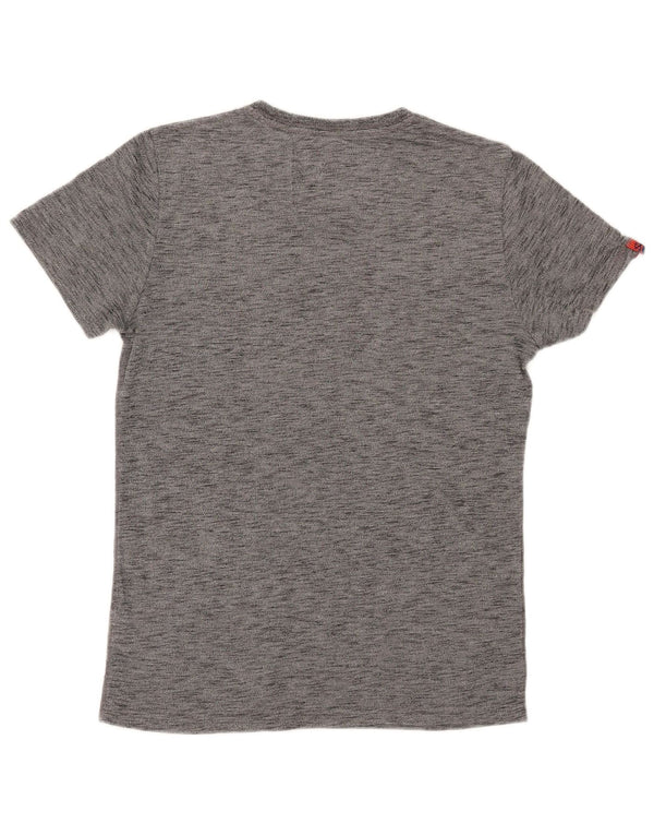 Superdry Mens Graphic T-Shirt Top Medium Grey Flecked Cotton