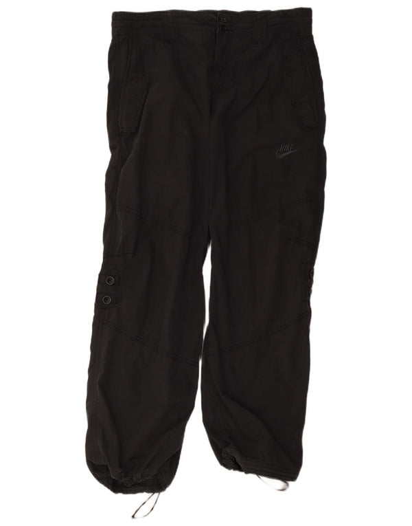 Nike Womens Joggers Cargo Trousers UK 16 Large W34 L30 Black Polyester