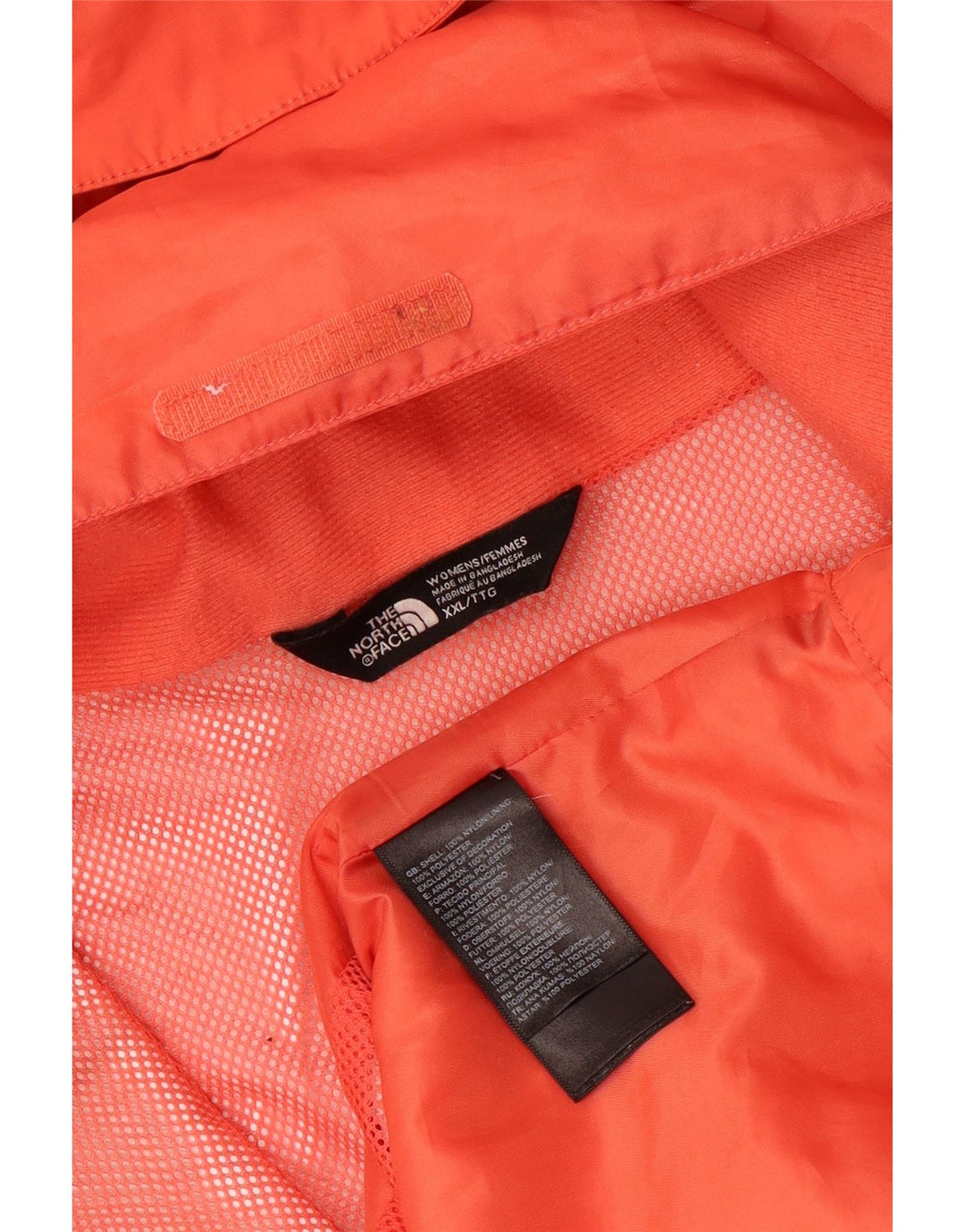 THE NORTH FACE Womens Hooded Rain Jacket UK 20 2XL Orange Nylon