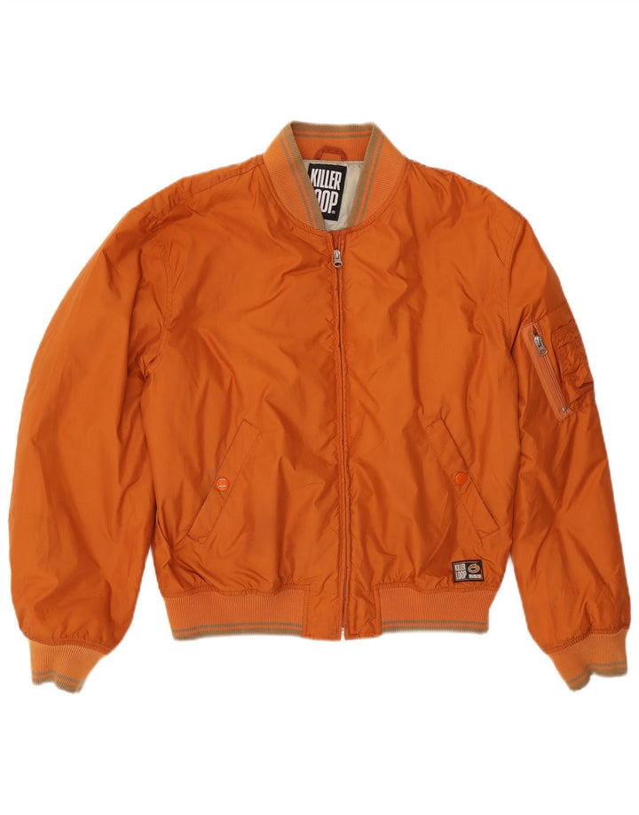 Killer Loop Mens Bomber Jacket UK 40 Large Orange Polyamide