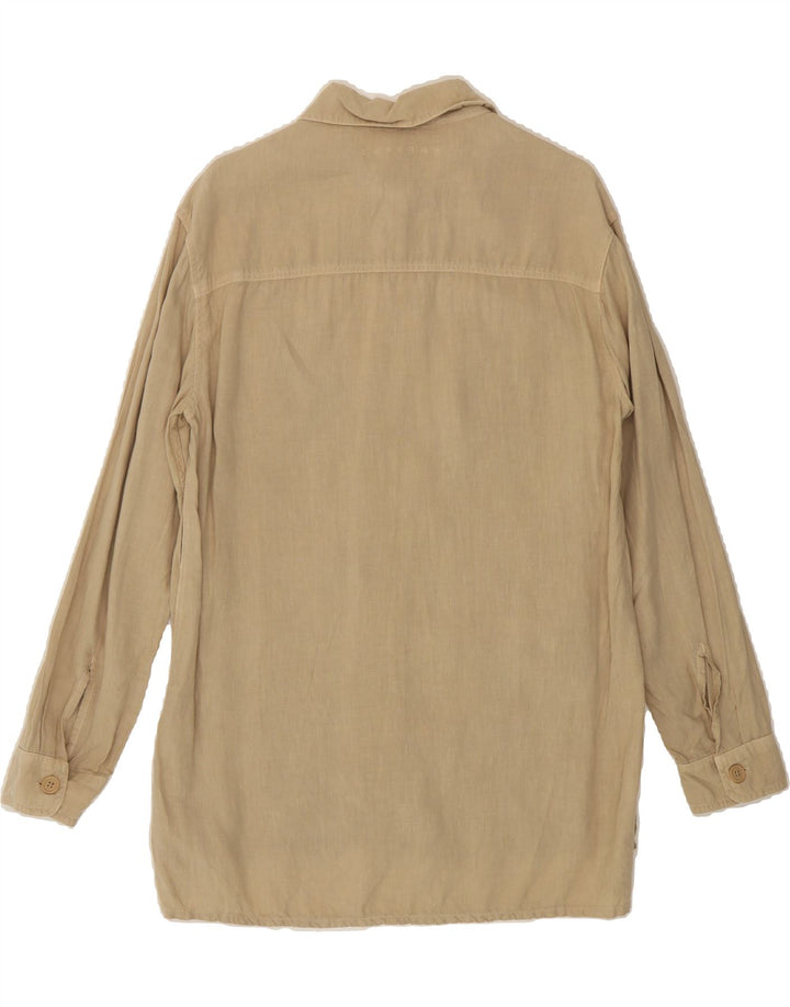 SUPERGA Womens Shirt Dress IT 44 Medium Beige Linen Vintage Superga and Second-Hand Superga from Messina Hembry 