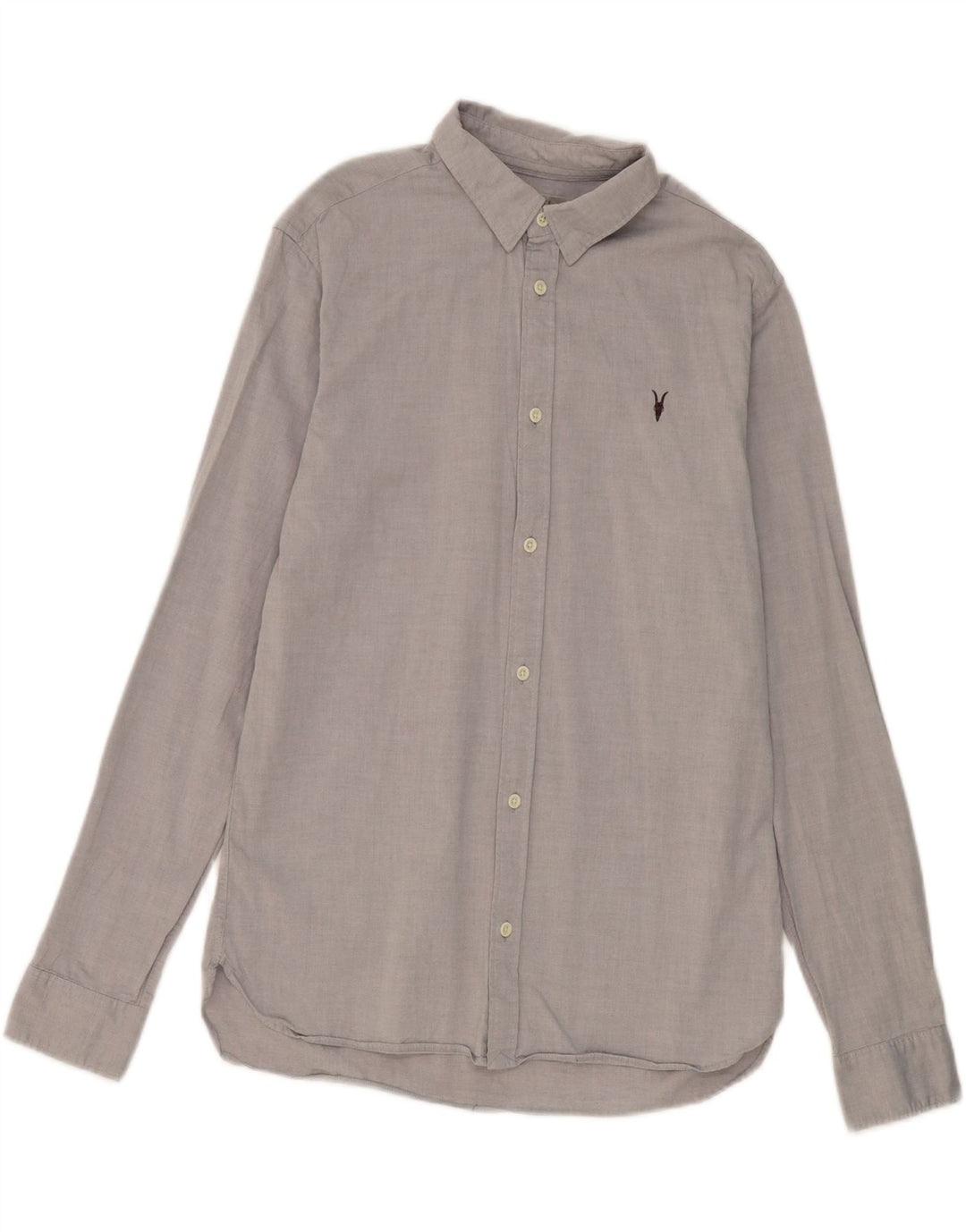 ALL SAINTS Mens Shirt Medium Grey Cotton Vintage All Saints and Second-Hand All Saints from Messina Hembry 