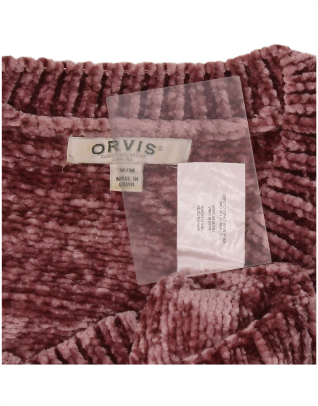 ORVIS Womens V-Neck Jumper Sweater UK 14 Medium Maroon Polyester