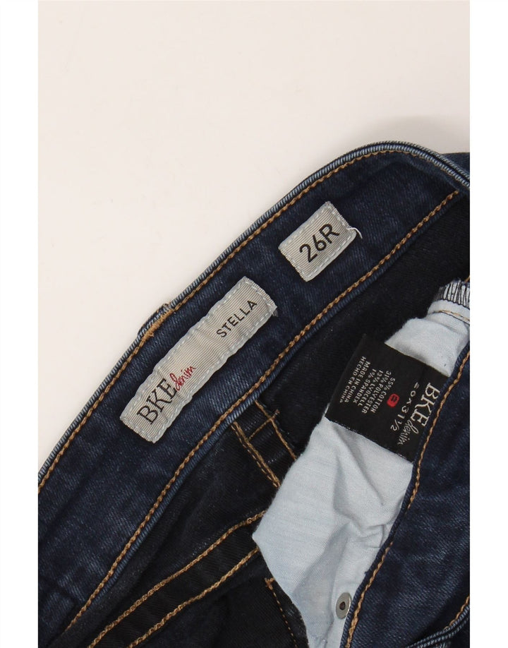 BKE Womens Stella Skinny Jeans W26 L31 Blue Cotton